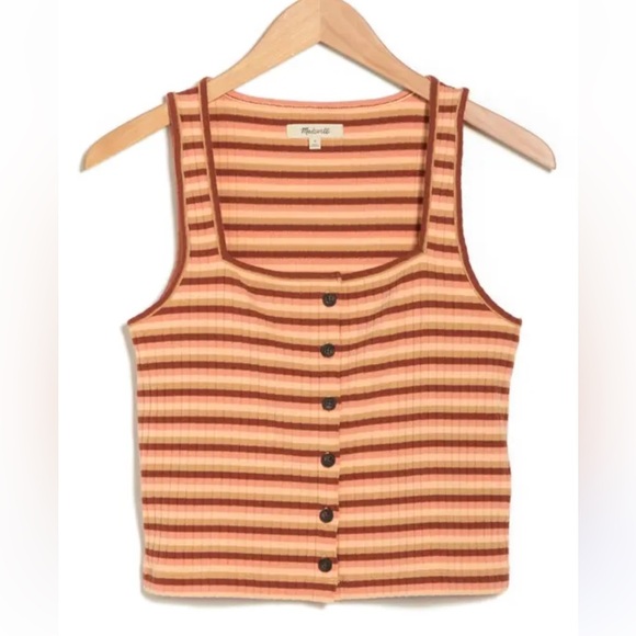 NWT Madewell Button Front TankTop-ASO “The Summer I Turned Pretty”. - Picture 2 of 4